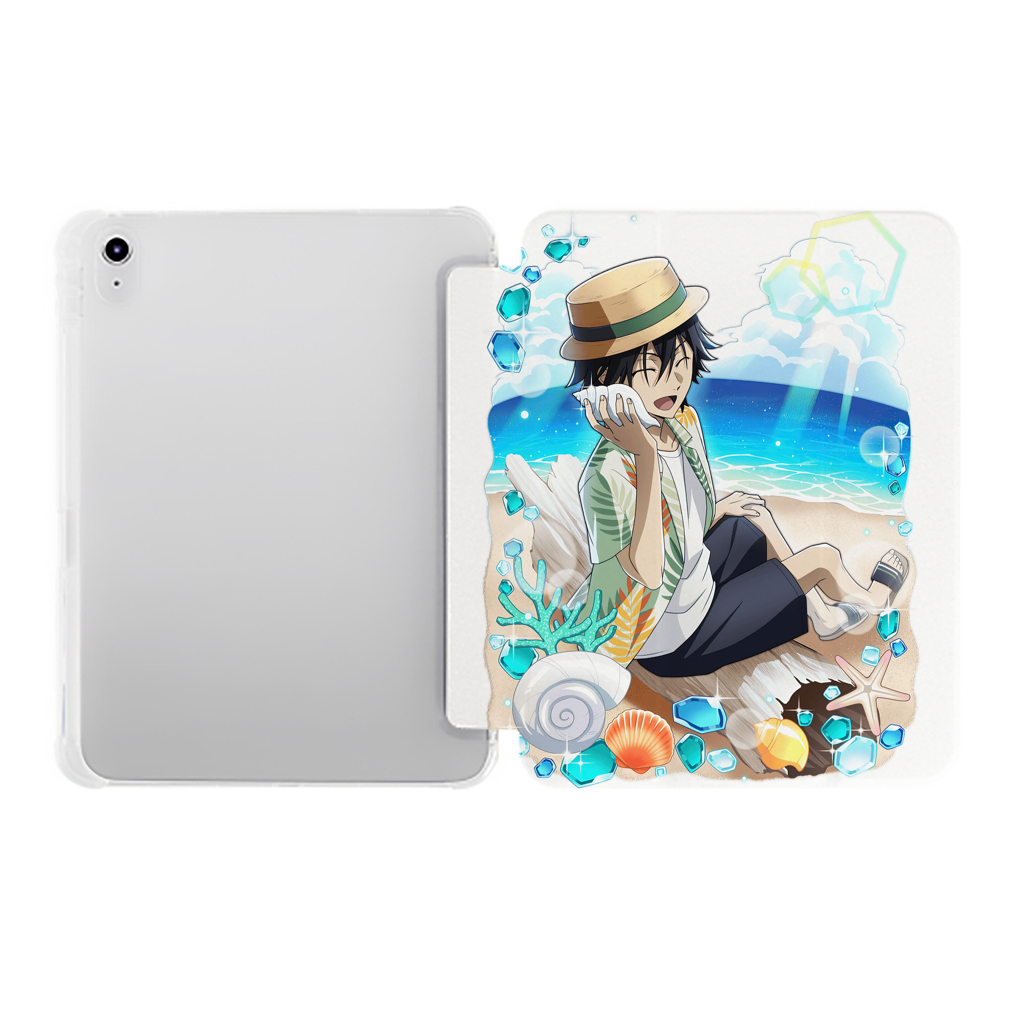 （画像用） 文豪ストレイドッグス Bungo Stray Dogs IPad ケース ペン収納付き 三つ折りスタンド PUレザー×シリコン 対応機種9.5/10.5/10.9インチ